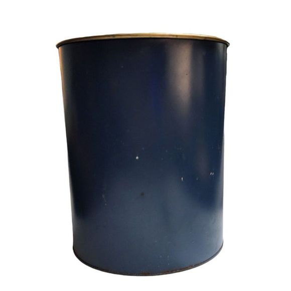 Vintage Plymouth Trash Can Waste Basket Duck Fly Fishing Mens Office Study MCM - Picture 2 of 10